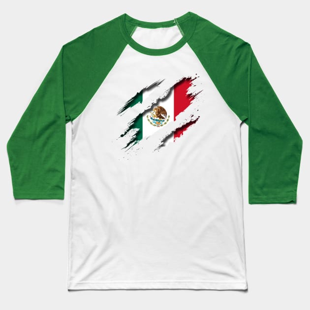 Mexico Shredding Baseball T-Shirt by blackcheetah